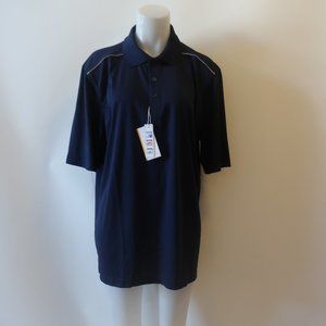 NWT Mens Core 365 Navy Blue Short Sleeve Polo Shirt Sz L*